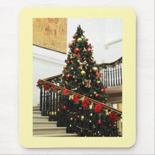 Christmas tree and decorations mouse pad