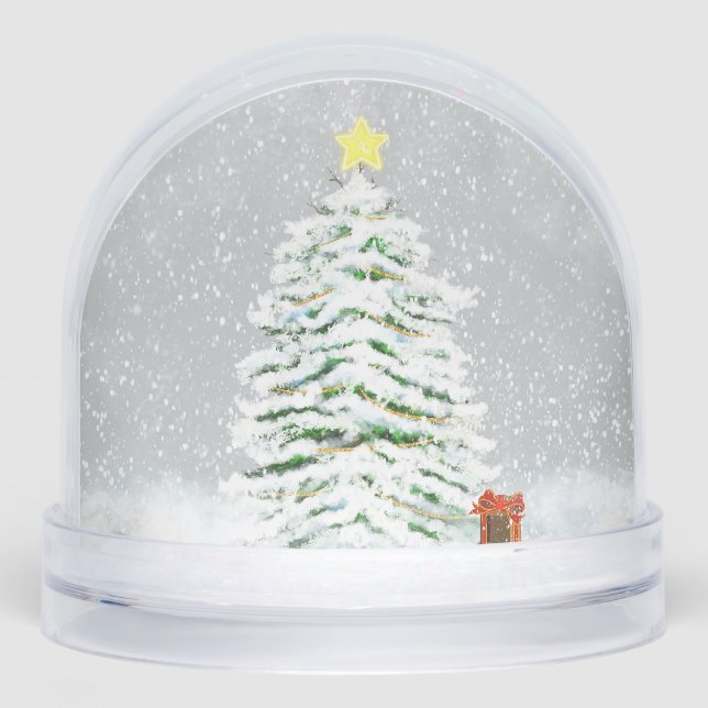 Christmas Tree and Gift  Snowglobe (Front)
