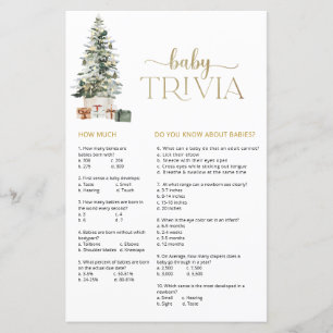 Christmas Tree And Gifts Baby Trivia Game