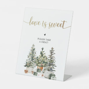 Christmas Tree And Gifts Love Is Sweet Sign