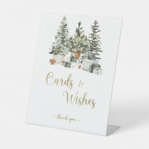Christmas Tree And Gifts Recipe Card Sign