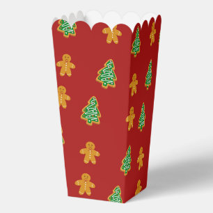Christmas Tree And Gingerbread Cookies Favour Box