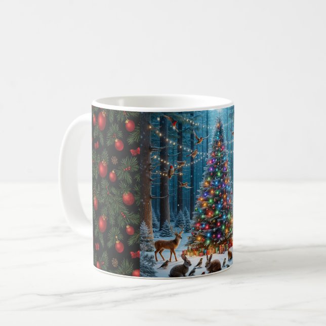 Christmas Tree and Ornaments Coffee Mug (Front Left)