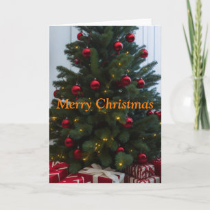 Christmas Tree and Presents Holiday Card