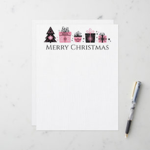Christmas Tree and Presents Letterhead