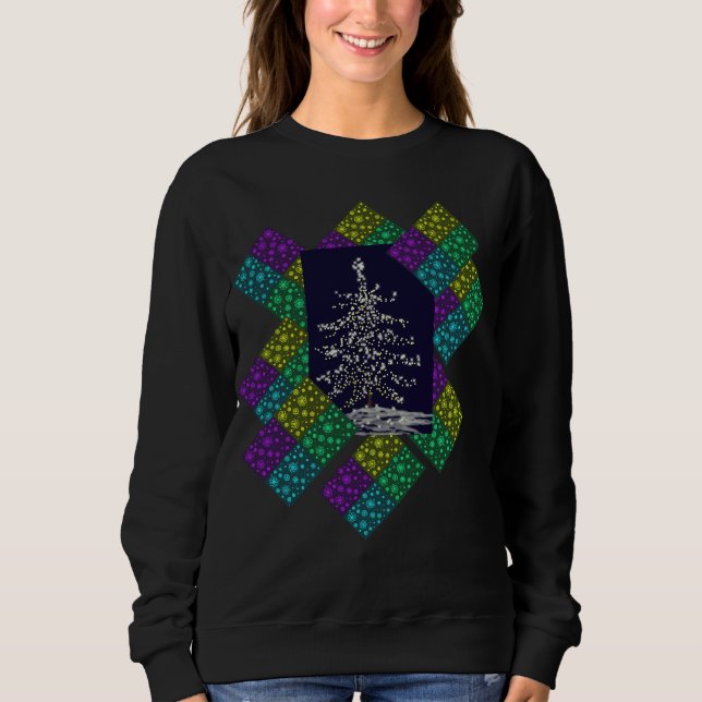 Christmas Tree and Snowflakes Sweatshirt (Front)