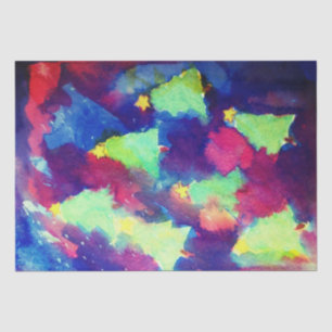 CHRISTMAS TREE AND STARS Watercolor Tissue Paper