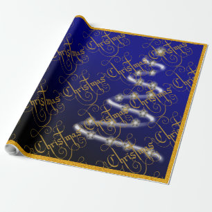 Christmas Tree and Stars - Wrapping Paper