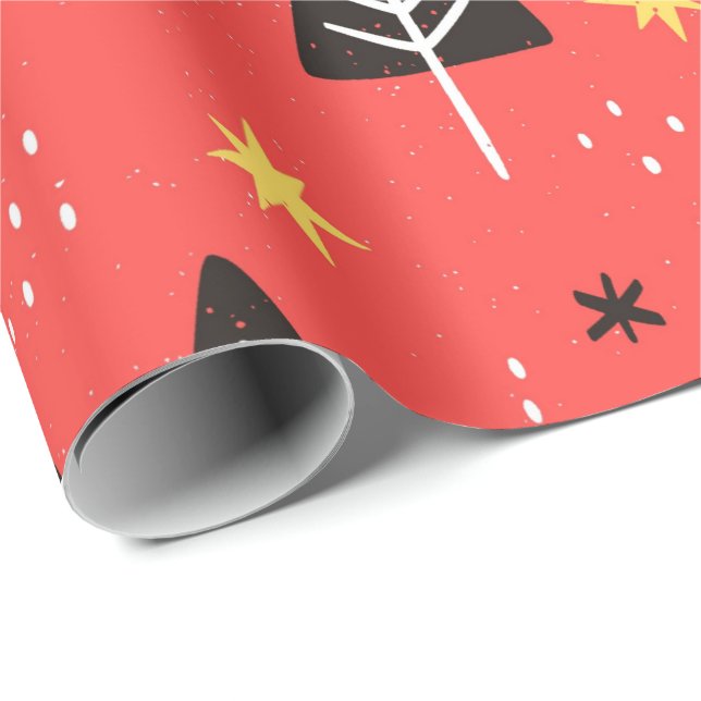 Christmas Tree and Yellow Star Wrapping Paper  (Roll Corner)
