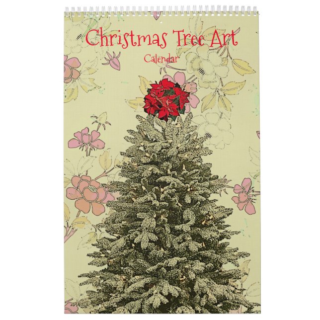 Christmas Tree Art Year Around Calendar (Cover)