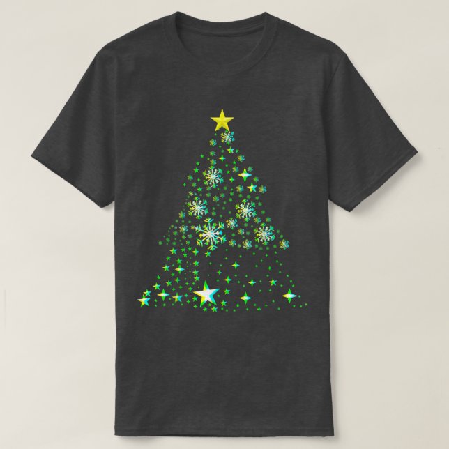 Christmas Tree Artist Funny Abstract Art Holiday F T-Shirt (Design Front)