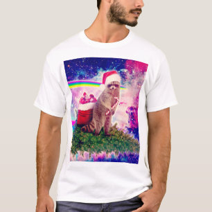 Christmas Tree Astro Racoon T-Shirt