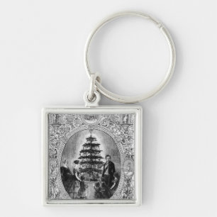 Christmas Tree at Windsor Castle, 1848 Key Ring