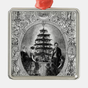 Christmas Tree at Windsor Castle, 1848 Metal Ornament