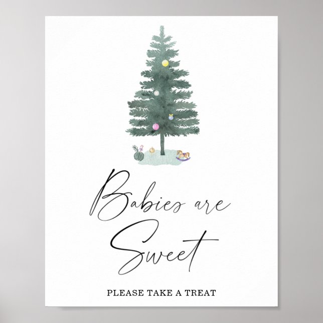 Christmas tree - babies are sweet poster (Front)