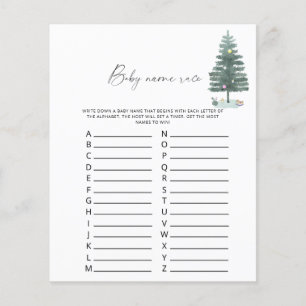 Christmas tree - Baby name race game