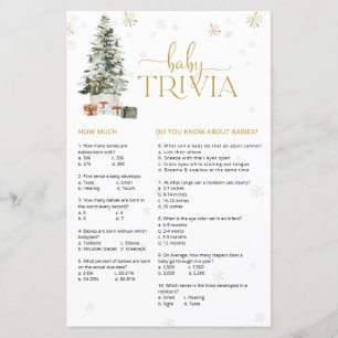 Christmas Tree Baby Shower Baby Trivia