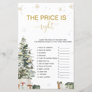 Christmas Tree Baby Shower The Price Is Right Game