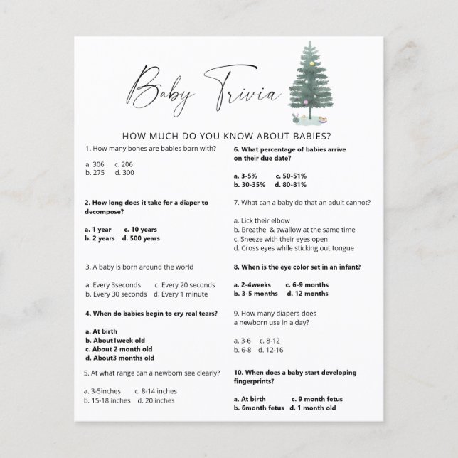 Christmas tree - Baby Trivia (Front)
