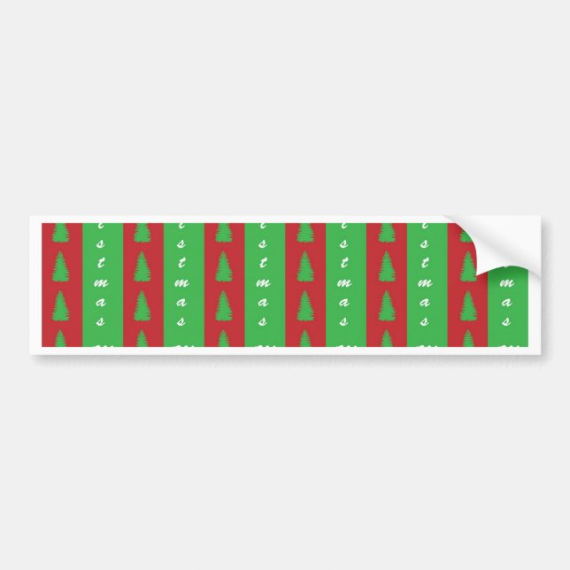 Christmas Tree Backgroundpattern Bumper Sticker (Front)