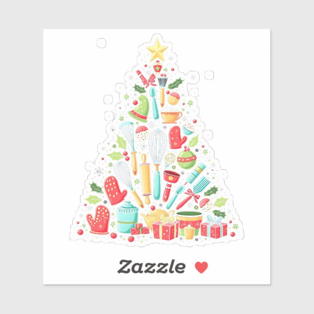 Christmas Tree Baking Chef Cook Xmas  (Sheet)