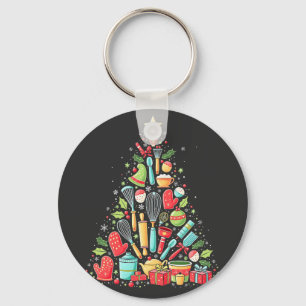 Christmas Tree Baking Chef Cook Xmas  Key Ring