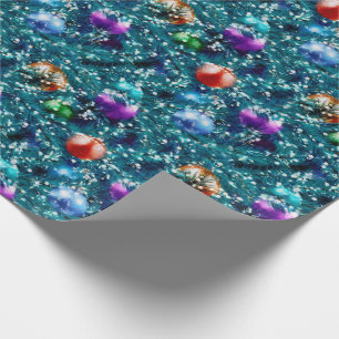 Christmas Tree Balls Pattern Wrapping Paper