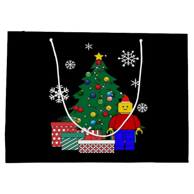  Christmas Tree Baseball  Large Gift Bag (Back)