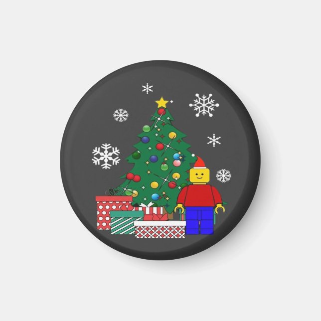  Christmas Tree Baseball  Magnet (Front)