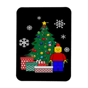 Christmas Tree Baseball Magnet