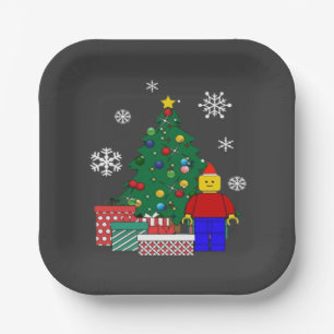 Christmas Tree Baseball Paper Plate