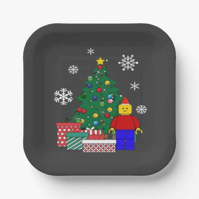  Christmas Tree Baseball  Paper Plate (Front)