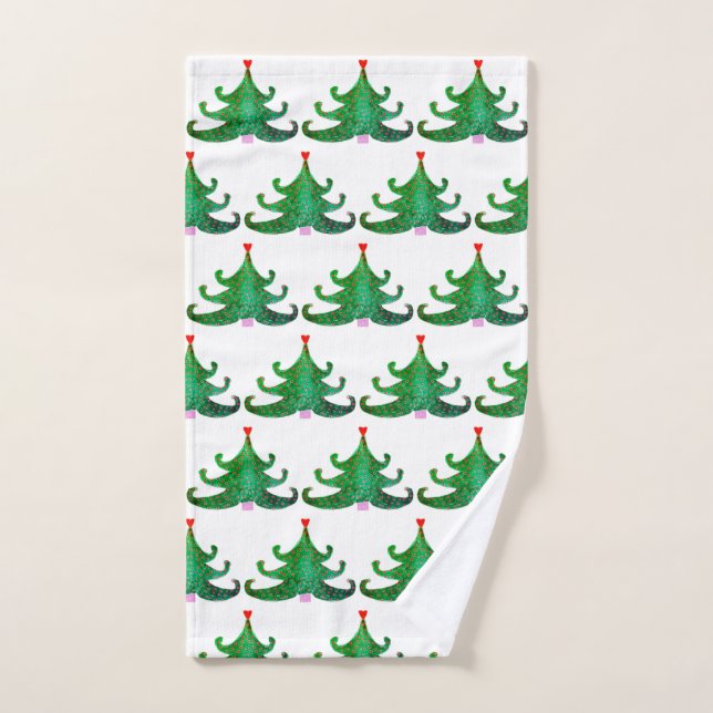 Christmas Tree Bath Towel Set (Hand Towel)