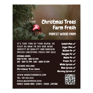 Christmas Tree Bauble, Christmas Tree Sales Flyer