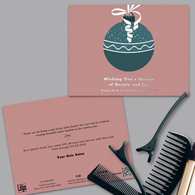 Christmas Tree Bauble Foil Season Holiday Card (Christmas Tree Bauble Foil Season Holiday Card)