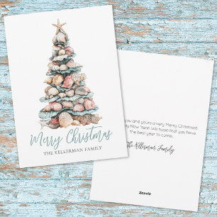 Christmas Tree Beach Holiday Card