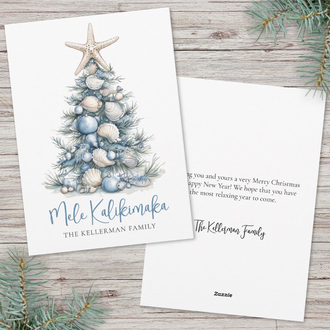 Christmas Tree Beach Mele Kalikimaka Holiday Card (Christmas Tree Beach Mele Kalikimaka Holiday Card)