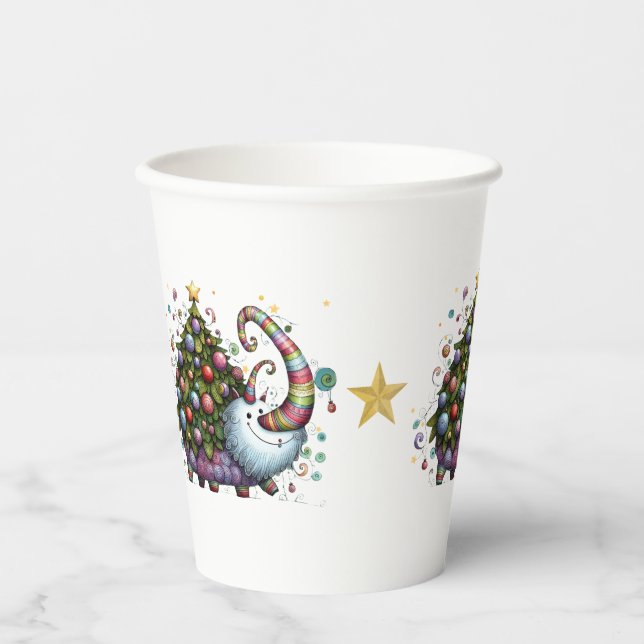 Christmas Tree Beast Paper Cup (Front)