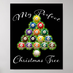 Christmas Tree Billiards Ugly Xmas Sweater  Poster