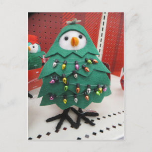 Christmas Tree Bird Postcard