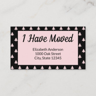 Christmas Tree Black Holiday Moving Announcement