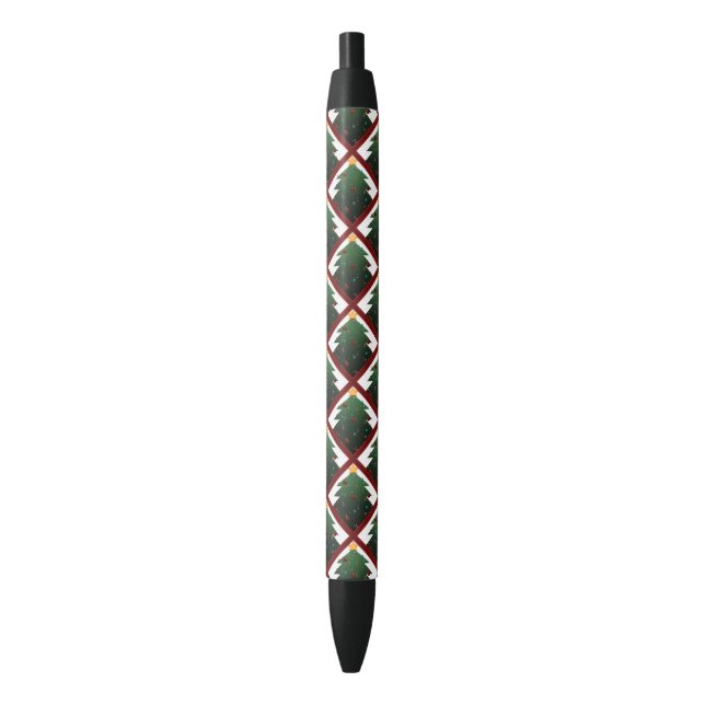 Christmas Tree Black Ink Pen (Front Vertical)