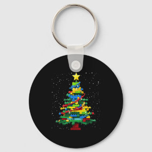 Christmas Tree Block Brick Building Xmas Master Bu Key Ring