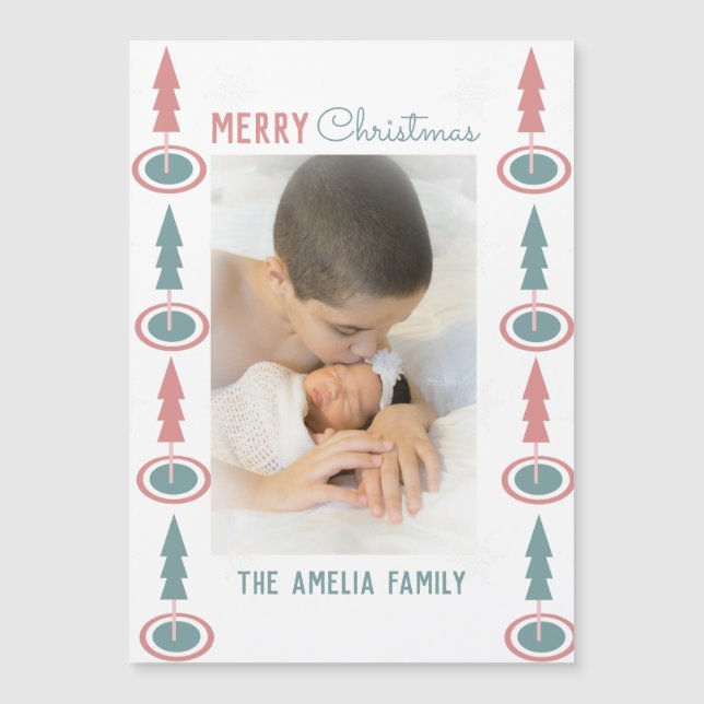  Christmas Tree Border Photo Holiday  (Front)