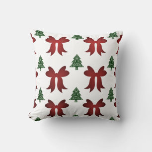 christmas tree bow cushion