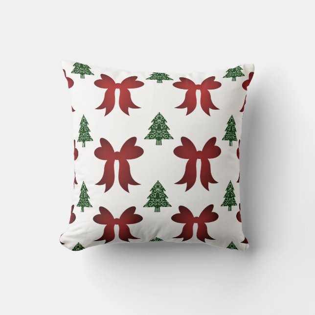 christmas tree bow cushion (Front)