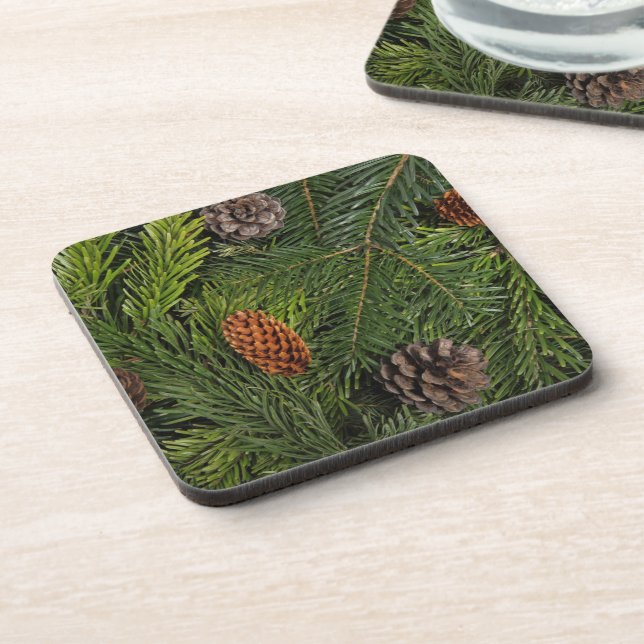 Christmas Tree Branches Coaster (Left Side)