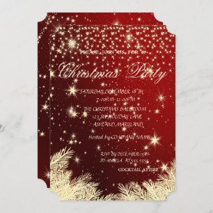 Christmas Tree Branches,Corporate Christmas Party, Invitation