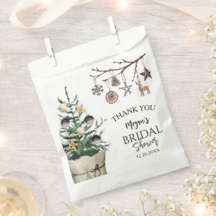Christmas Tree Bridal Shower Thank You Favour Bag