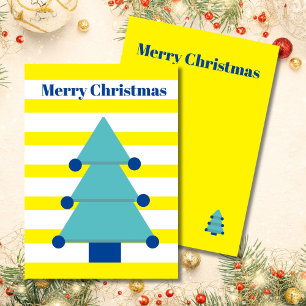 Christmas Tree Bright Colourful Greeting Card